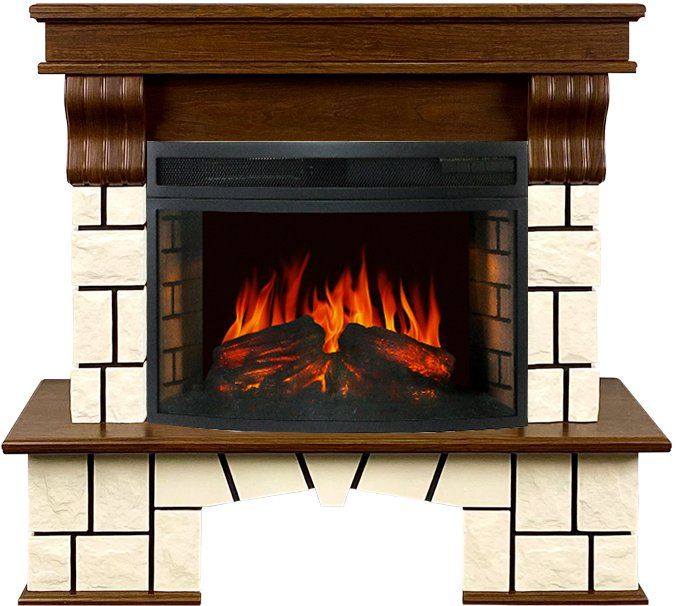 Каминокомплект Porto (Разборный) - Темный дуб с очагом Dioramic 25 LED FX,36429k26925