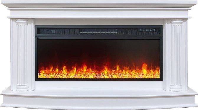 Каминокомплект Rome - Белый с очагом Vision 42 LED,29416k29150