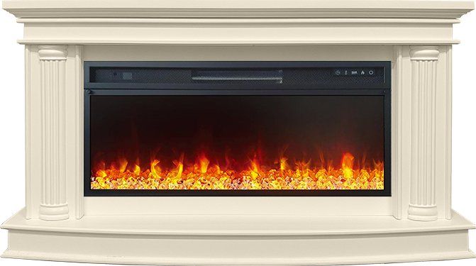 Каминокомплект Rome - Слоновая кость с очагом Vision 42 LED,35769k29150