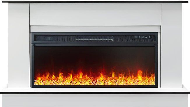 Каминокомплект Scandic V42 (Разборный) - Белый с очагом Vision 42 LED,36237k29150