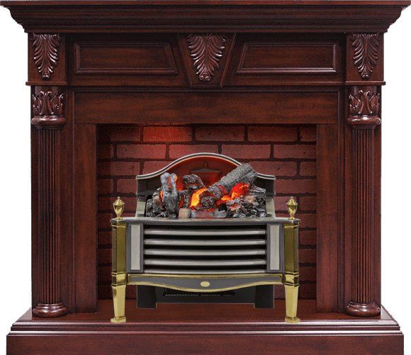 Каминокомплект Sheffield - Темная вишня с очагом Rothesay,26852k25744