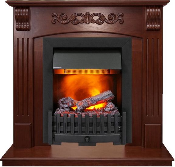 Каминокомплект Sorrento угловой - Орех с очагом Danville Black FB2,25950k25725