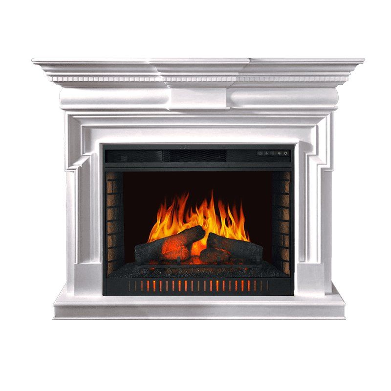 Каминокомплект Torino - Белый с очагом Vision 30 EF LED FX,27146k26938