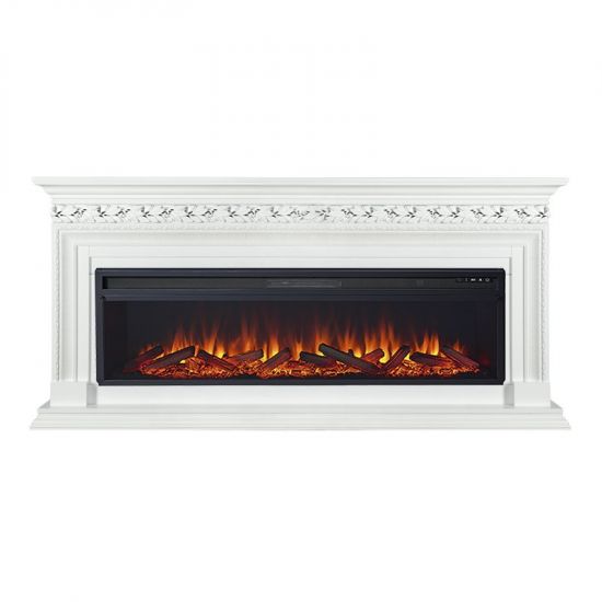 Каминокомплект Valletta 60 - Белый с очагом Vision 60 LOG LED,27144k26941
