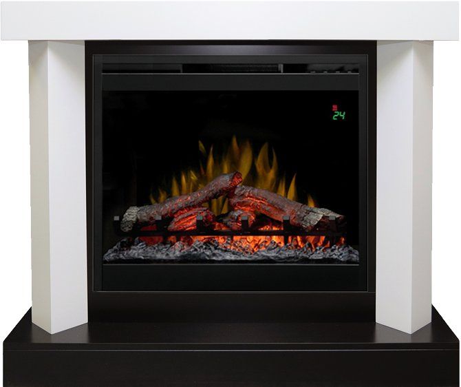 Каминокомплект Vancouver - Фактурный белый с очагом Symphony 26'' DF2624-L,25974k25829