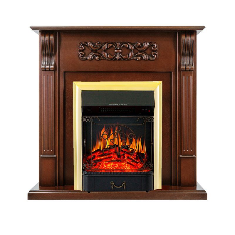 Каминокомплект Venice - Махагон коричневый антик с очагом Majestic FX Brass,27212k26924