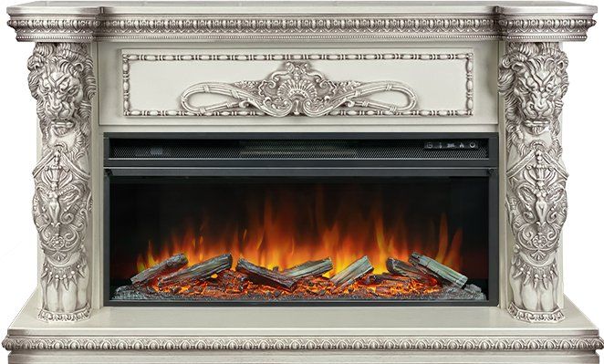 Каминокомплект Windsor 42 - Слоновая кость с темной патиной с очагом Vision 42 LOG LED,30201k29151