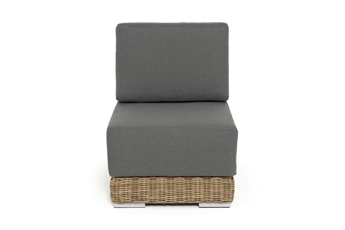 "Капри" модуль диванный прямой с подушками, цвет соломенный