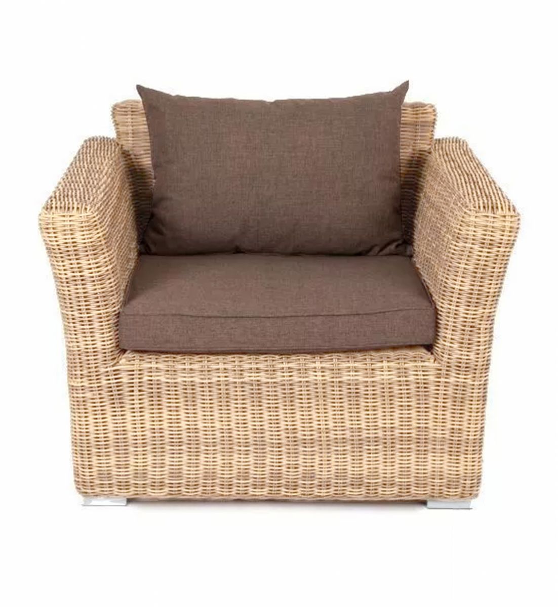 "Капучино" кресло из искусственного ротанга, цвет соломенный