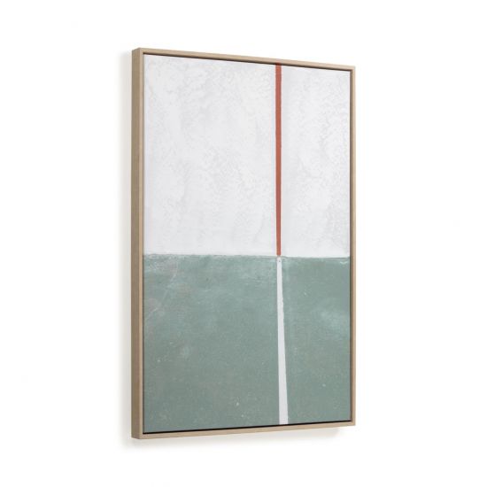 Картина Malvern в зелено-белом цвете 50 x 70 см