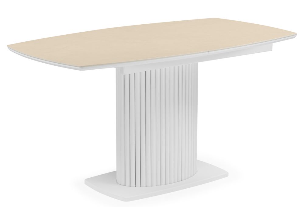 Керамический стол Фестер 140(180)х80 okara light yellow - белый