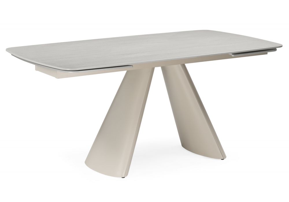 Керамический стол Grig 165(240)x90 серо-бежевый