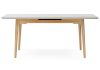 Керамический стол Halmar 140(180)x80 белый спеченный камень - светлое дерево - 3