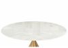 Керамический стол Jaklin 130x73 белый мрамор - сатинированное золото - 2