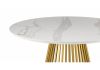 Керамический стол Нэнси 110 patagonoa bianco repose - золото - 3