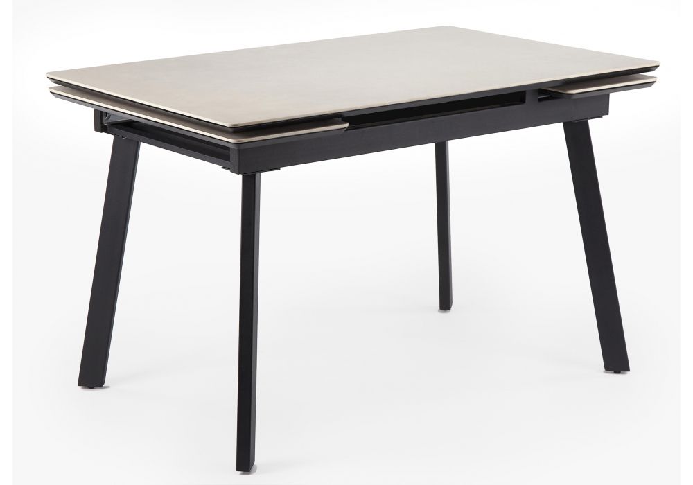 Керамический стол Норман 120(180)х80 carmen light grey - черный