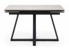 Керамический стол Памелла 140(200)х80 carmen light grey - черный - 3