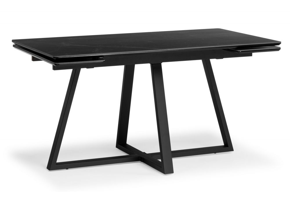 Керамический стол Памелла 140(200)х80 черный мрамор shakespeare black - черный