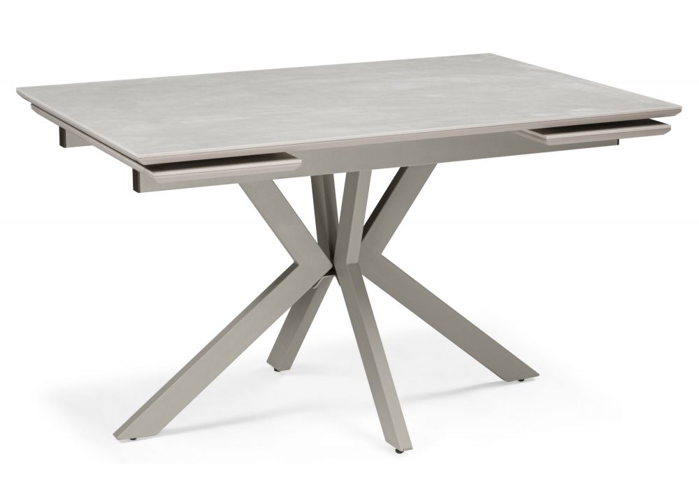 Керамический стол Пантон 120(180)х80 carmen light gray - серый матовый