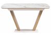 Стол стеклянный Петир 120(160)х80х75 gilt white - дуб монтана - 3