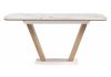Стол стеклянный Петир 120(160)х80х75 gilt white - дуб монтана - 4