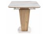 Стол стеклянный Петир 120(160)х80х75 gilt white - дуб монтана - 5