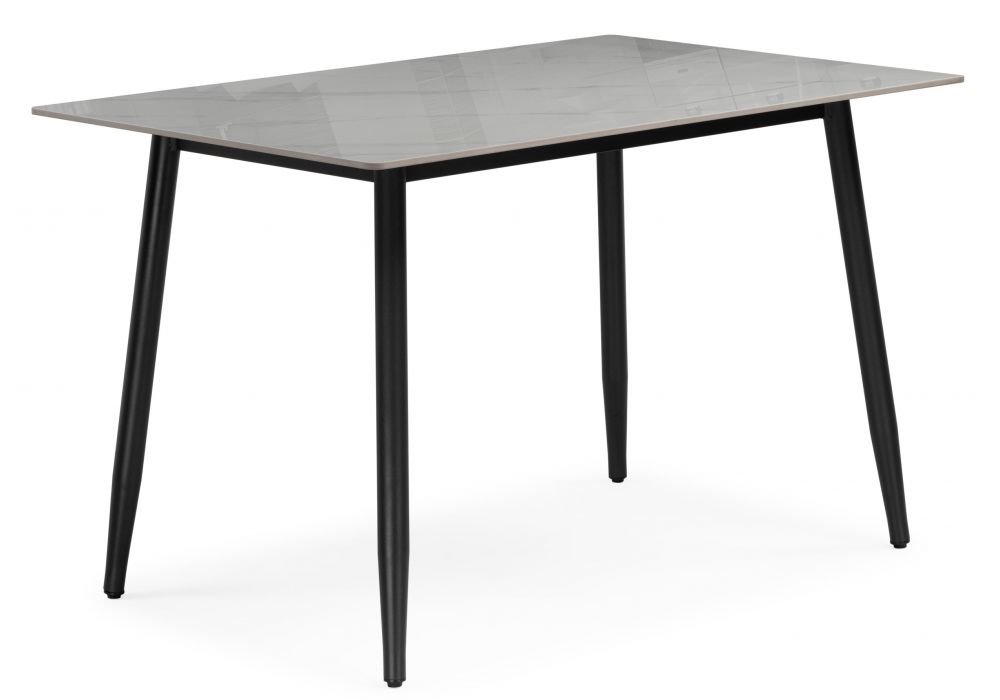 Керамический стол Rion 120 белый мрамор - черный
