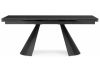 Керамический стол Шелтон 180(260)x90 massa ink gray - черный - 2