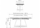 Керамический стол Силлем 120(180)х80х77 statuario cara - черный - 2