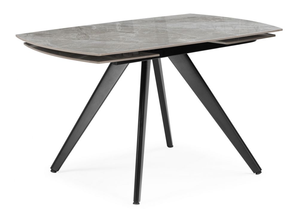 Керамический стол Silvi 120(180)x80 серый - черный