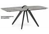 Керамический стол Silvi 120(180)x80 серый - черный - 2