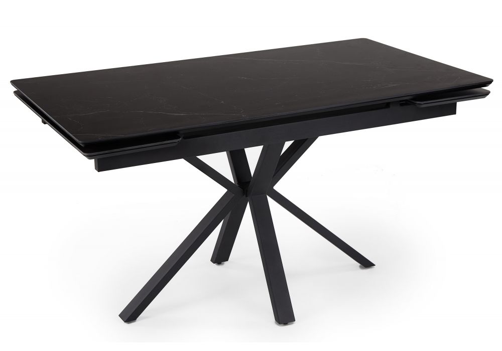 Керамический стол Старлайт 120 (180) х 80 shakespeare black - черный