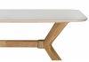 Керамический стол Unika 180x80 белый спеченный камень - светлое дерево - 5