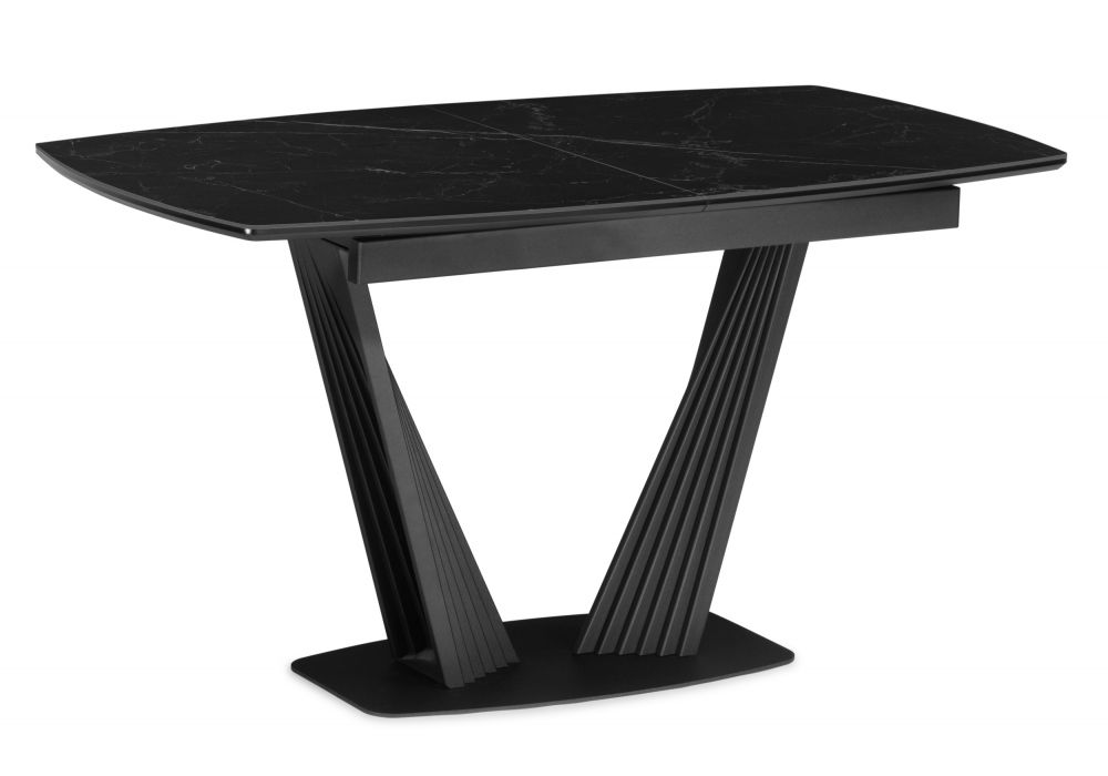 Керамический стол Вейл 140(180)х80 черный мрамор shakespeare black - черный