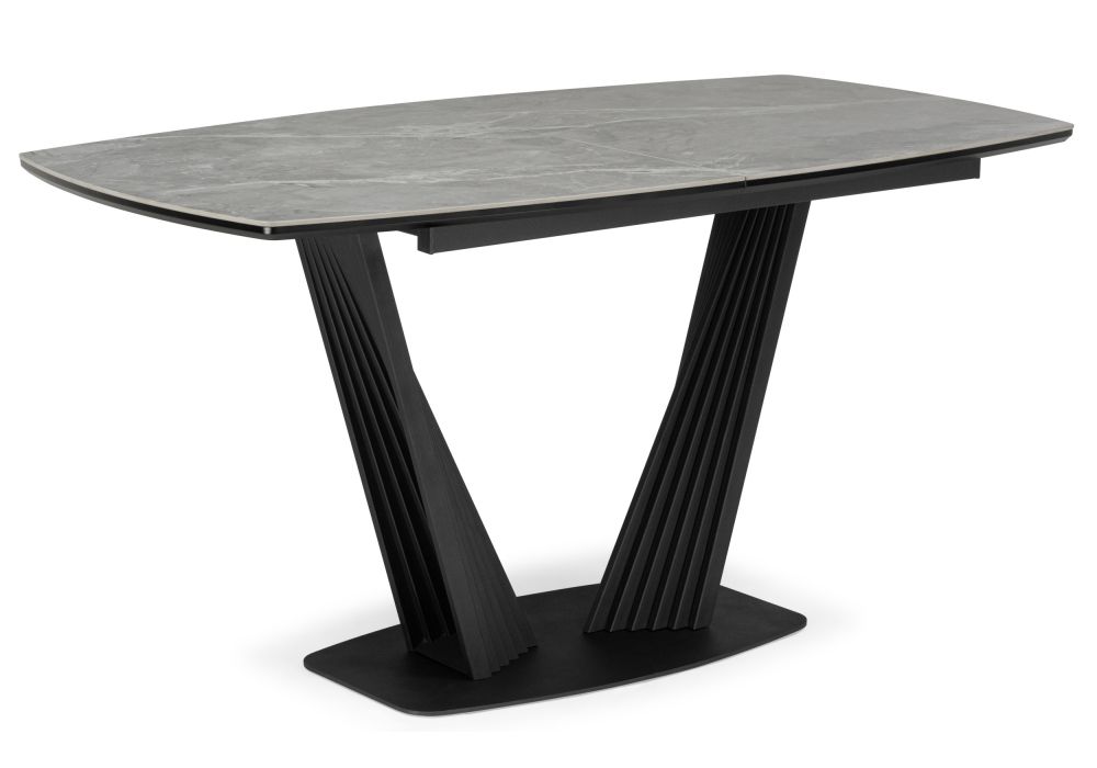 Керамический стол Вейл 140(180)х80 larka grey - черный