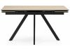 Керамический стол Вилли 120(180)х80 okara light yellow - черный - 2