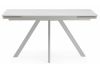 Керамический стол Вилли 140(200)х80 белый мрамор snow white - серый - 2