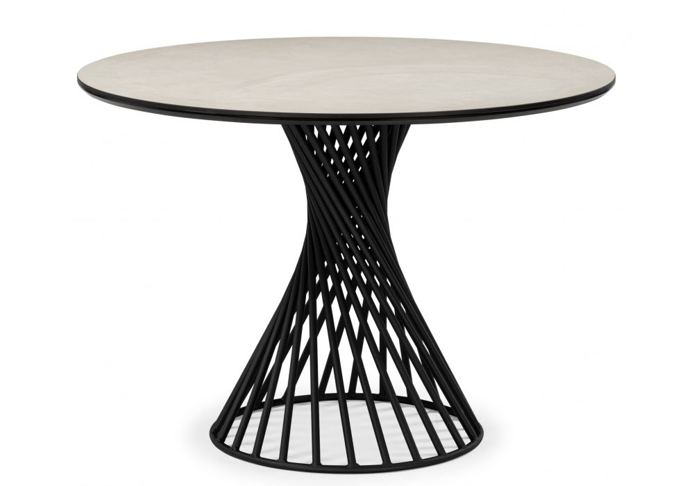 Керамический стол Вивиен 110 krater perla repose - черный