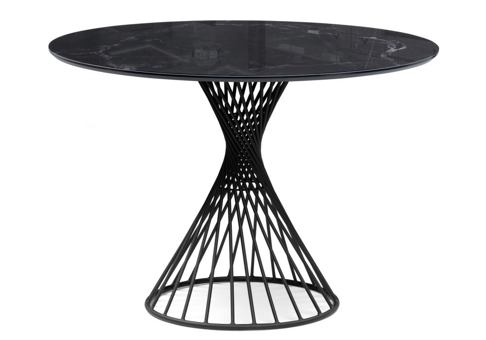 Керамический стол Вивиен 90х90х75 черный мрамор shakespeare black - черный