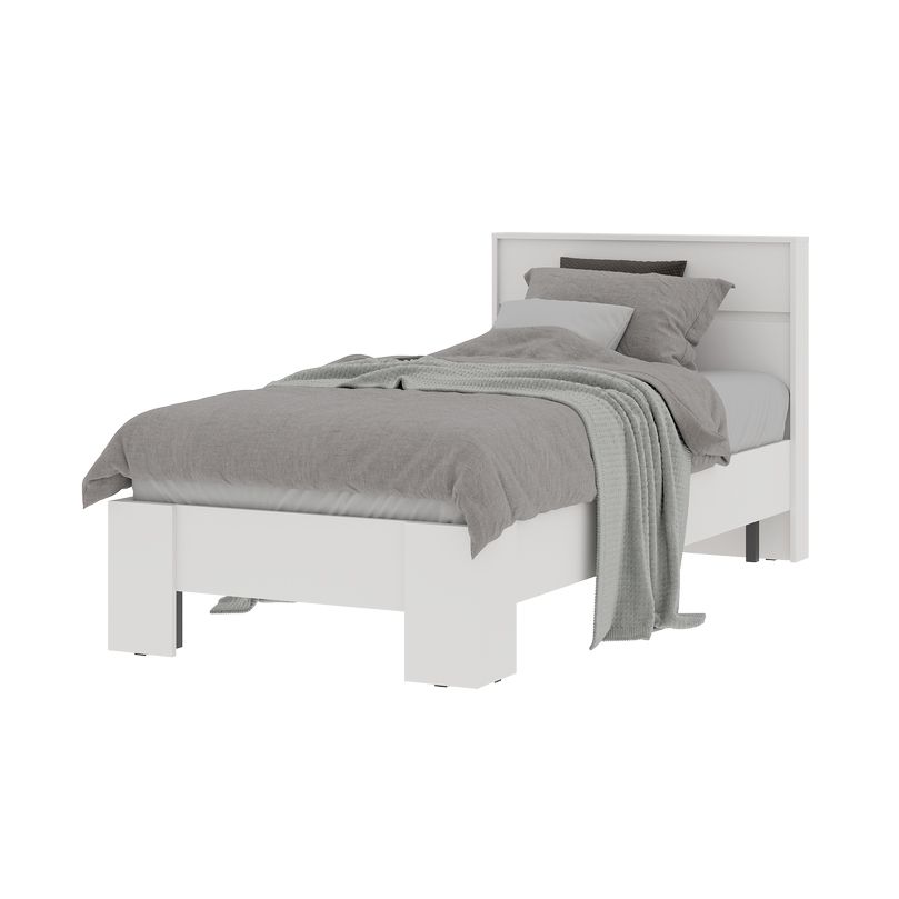 Хелен КР 01 Кровать 0.9х2.0 (970х928х2114) белый-белый