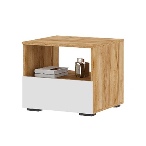 Хелен ТБ 01 Тумба прикроватная (502х442х460) белый-дуб крафт золото