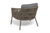 "Комо" кресло плетеное из роупа, каркас алюминий бежево-серый (RAL7006) муар, роуп серо-коричневый 2 - 5