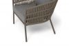 "Комо" кресло плетеное из роупа, каркас алюминий бежево-серый (RAL7006) муар, роуп серо-коричневый 2 - 6