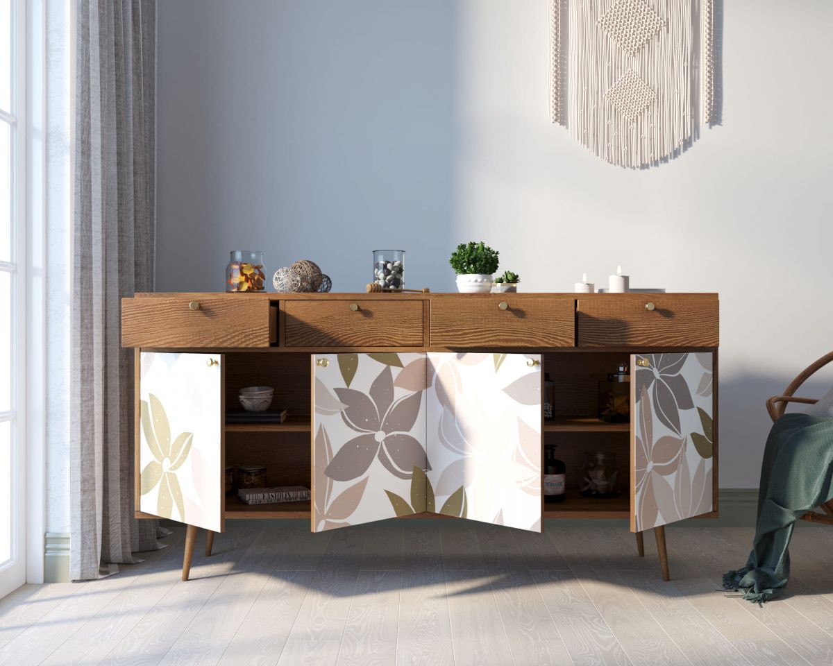 Комод "Berber" четыре дверки и четыре ящика 27 принт