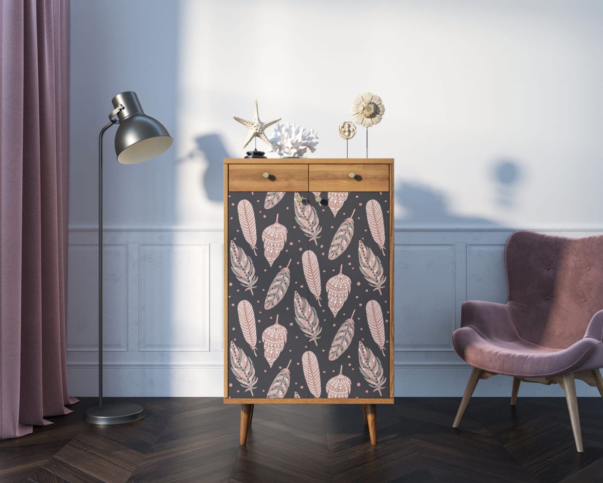 Комод "Berber" два ящика и дверки 40 принт арт BB46-Print_40