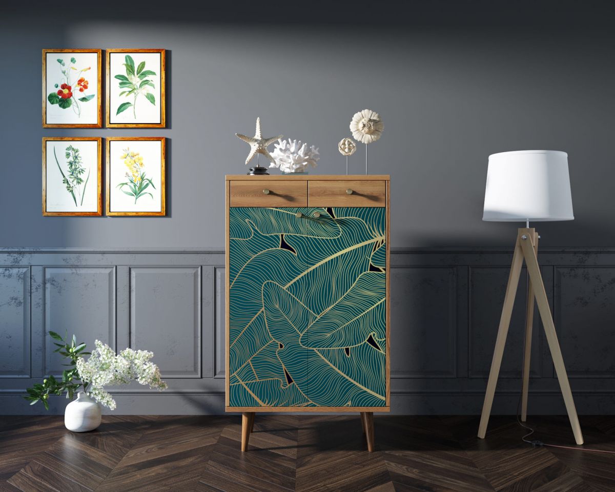 Комод "Berber" два ящика и дверки 41 принт арт BB46-Print_41