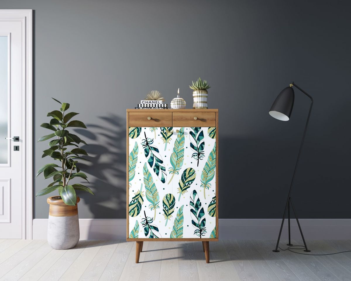 Комод "Berber" два ящика и дверки 44 принт арт BB46-Print_44