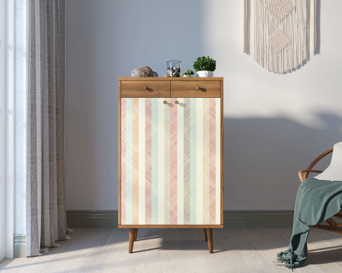 Комод "Berber" два ящика и дверки 45 принт арт BB46-Print_45