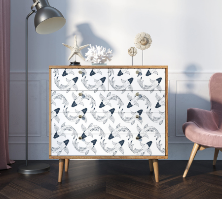 Комод "Berber" пять ящиков 36 принт