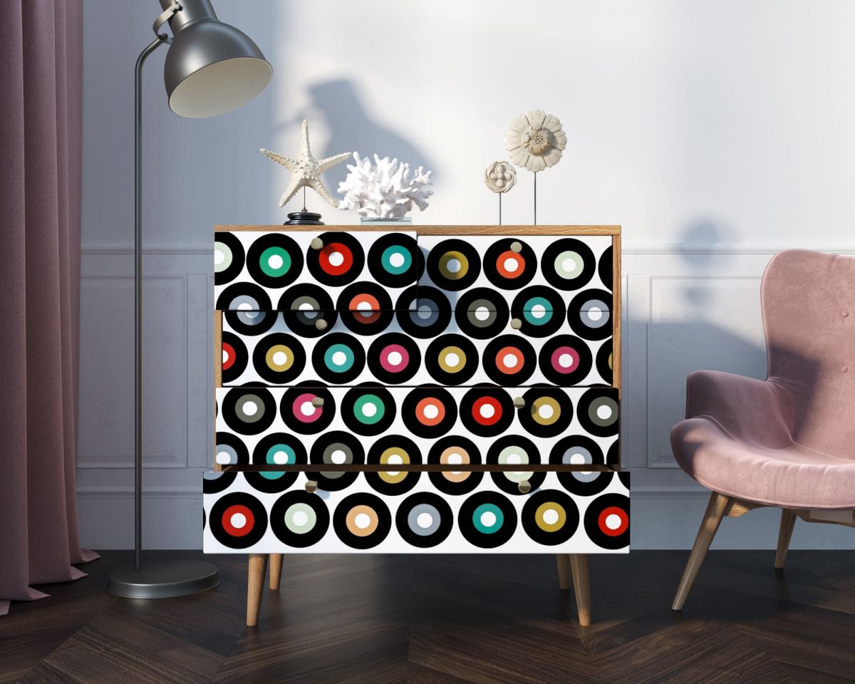 Комод "Berber" пять ящиков 37 принт